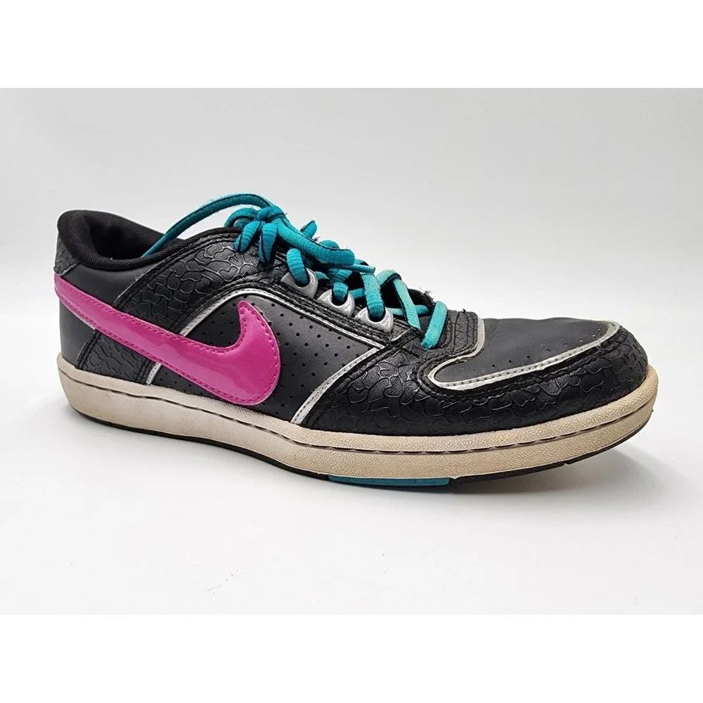 NIKE DELTA‎ LITE WOMENS BLACK & FUCHSIA PINK SHOES SIZE 8.5 #365950-051 PREOWNED